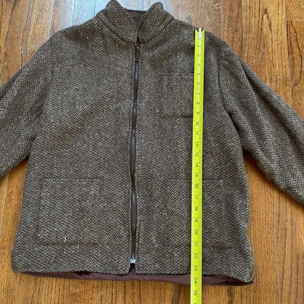 Vintage SIYA Blazer Full Zip Tweed Wool Houndstooth Jacket Womens Size Large VTG - Picture 10 of 12